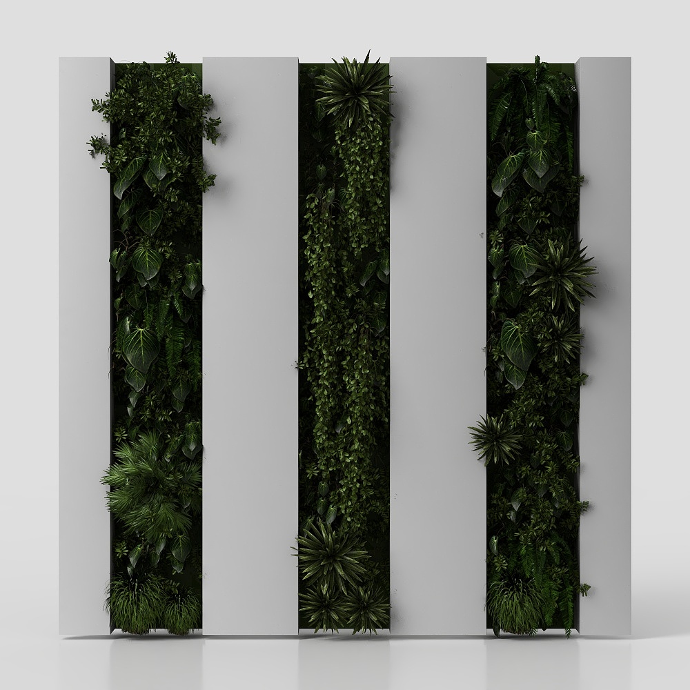 Indoor Wall Vertical Garden in Concrete Base Set