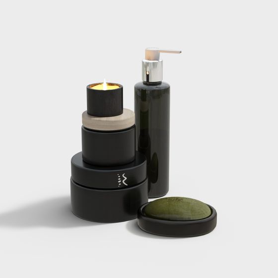 Modern Minimalist Bathroom Accessories 3D model