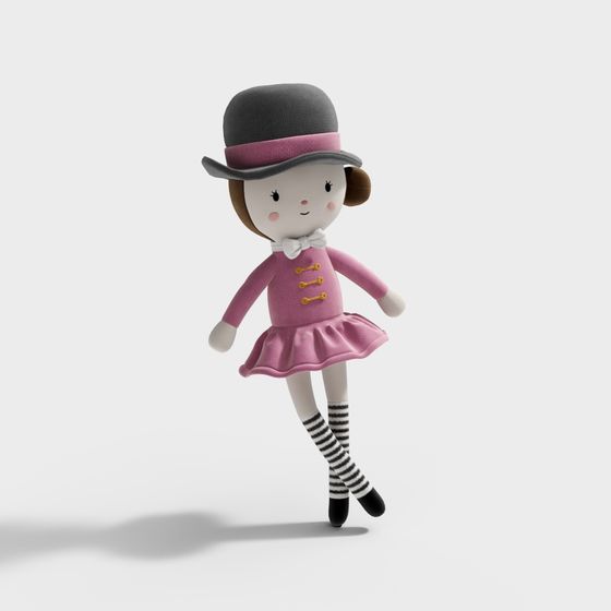Charming Ballerina 3D model for Kids