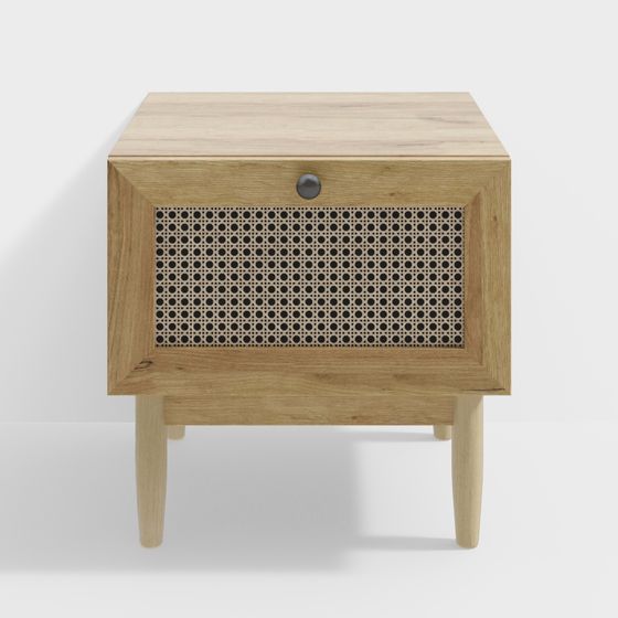 Stylish Wooden Side Table 3D model
