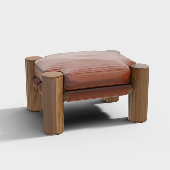 Elegant Low-Poly Armchair 3D model