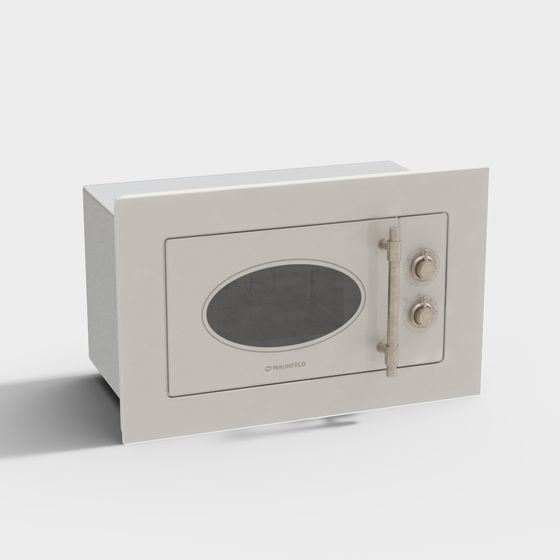 Retro Microwave Oven 3D model for Modern Design