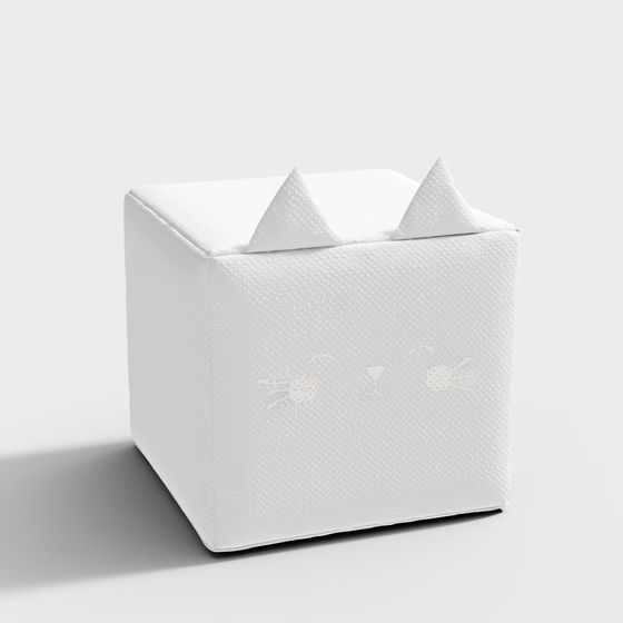 Cat Stool 3D Model - Cute and Minimalist Design
