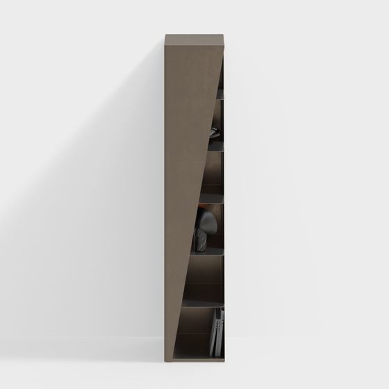 Unique Inclined Bookshelf 3D model