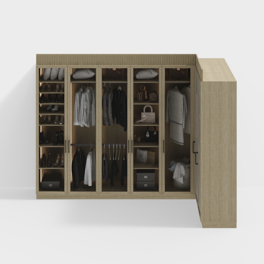 mô hình tủ quần áo tân cổ điển 2