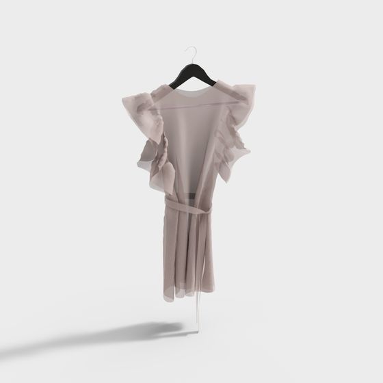 Elegant Flowing Dress 3D model for Creative Projects