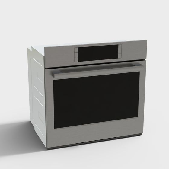 Modern Stainless Steel Built-in Oven 3D model