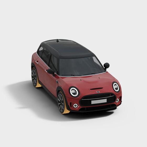 Stylish MINI Cooper S Low-Poly 3D Model