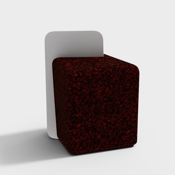 Urban Corner Red Brick Stool 3D model