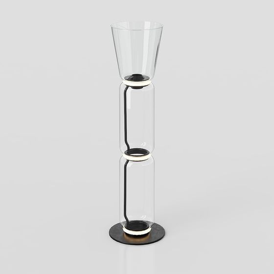 Sleek Glass Funnel 3D model for Modern Interiors