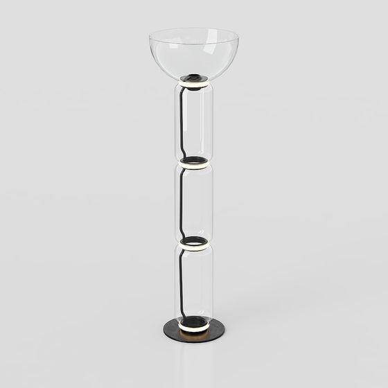 Stylish Glass Art Lamp Column 3D model
