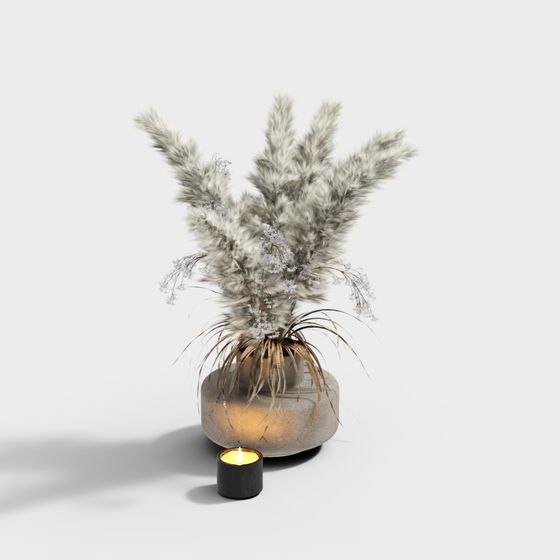 Winter Grass Art 3D model