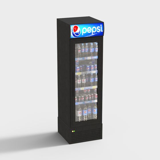Stylish Pepsi Fridge 3D model with Low Poly Design