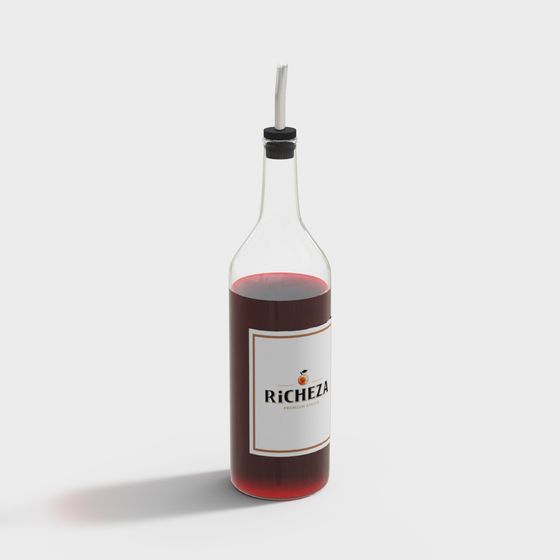 Richeza Premium Syrup Bottle 3D model for Creative Projects
