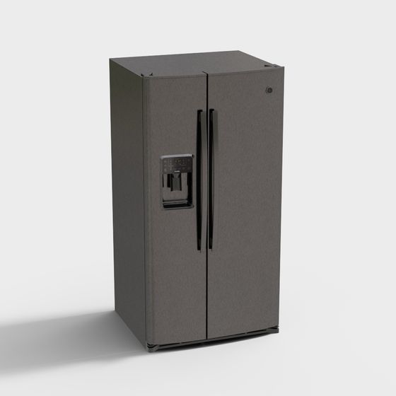 Elegant Low-Poly Refrigerator 3D model for Modern Spaces