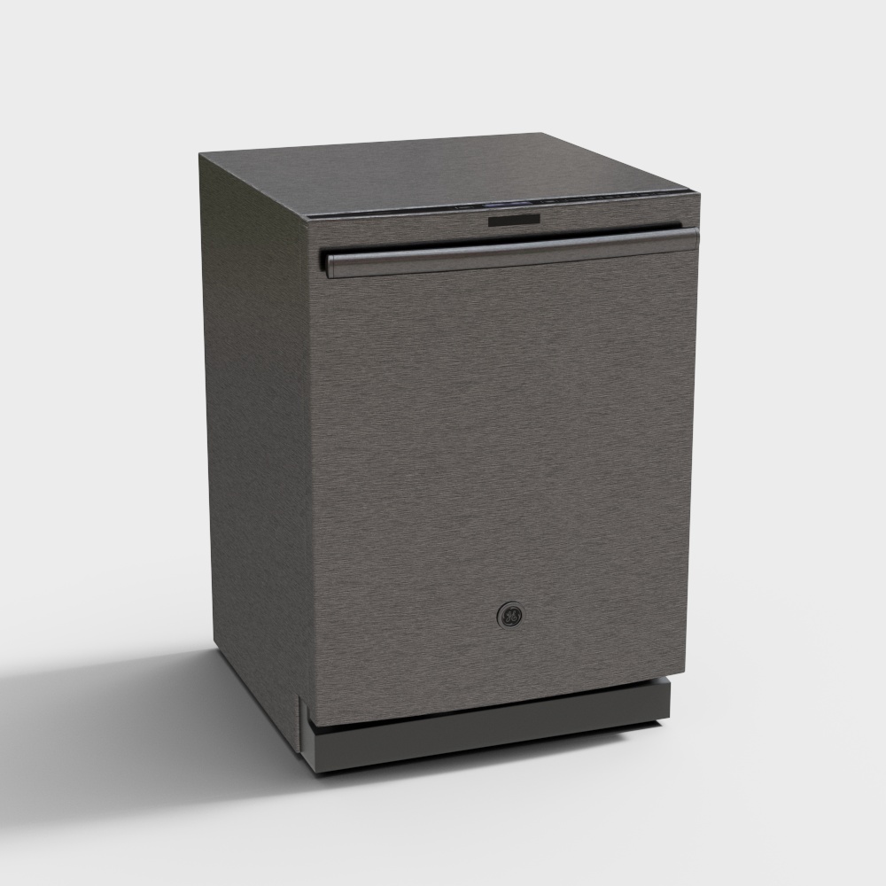 Stylish Low-Polygon Refrigerator 3D model