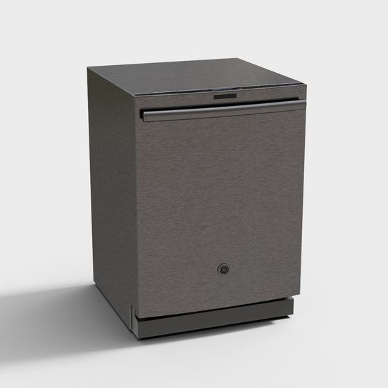 Elegant Low-Polygon Refrigerator 3D model for Modern Designs