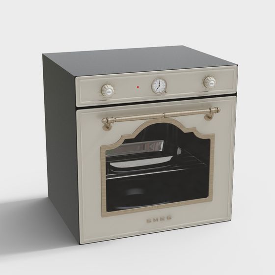 Classic SMEG Oven 3D model with Retro Charm