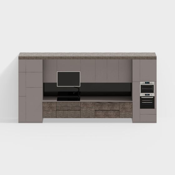 Low-Poly Stylish TV Cabinet 3D model