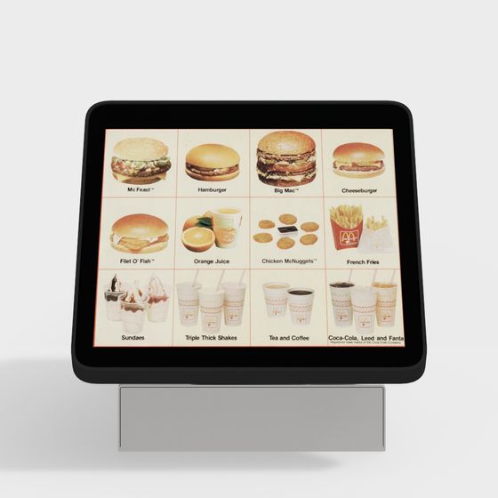 Vintage Menu Display 3D model