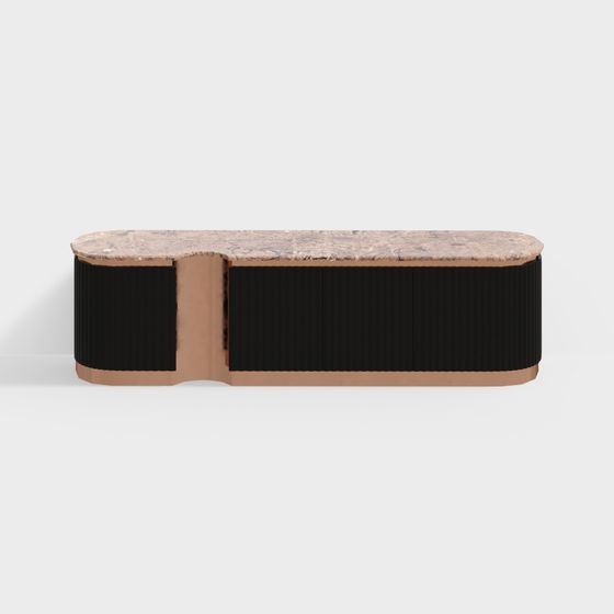 Stylish Urban Corner Bench 3D model