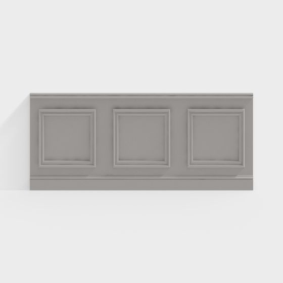 Elegant Low-Polygon Wall Panel 3D Model for Interior Spaces