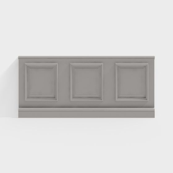 Elegant Low-Polygon Wall Panel 3D model