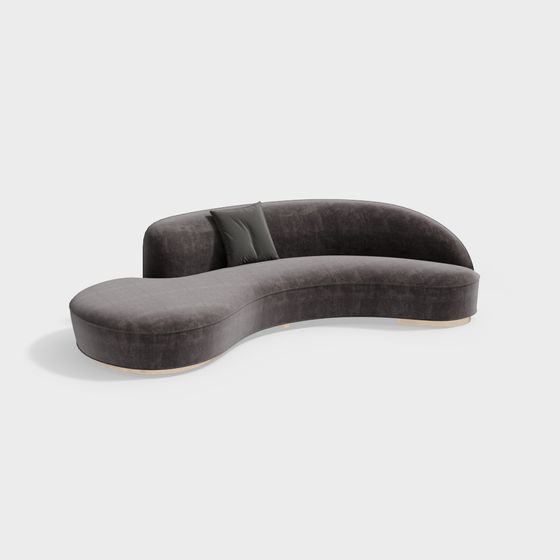 Streamlined Luxury Sofa 3D Model
