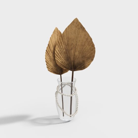 Dried Leaf Vase 3D model