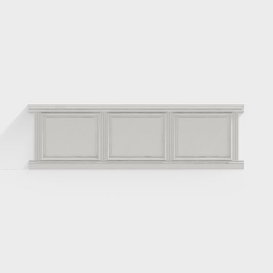 Sophisticated Low-Polygon Wall Panel 3D model
