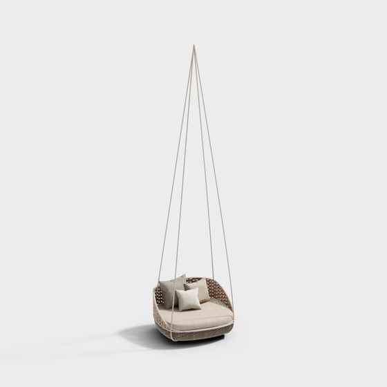 Golden Modern Lounge Chair 3D Model for Relaxation