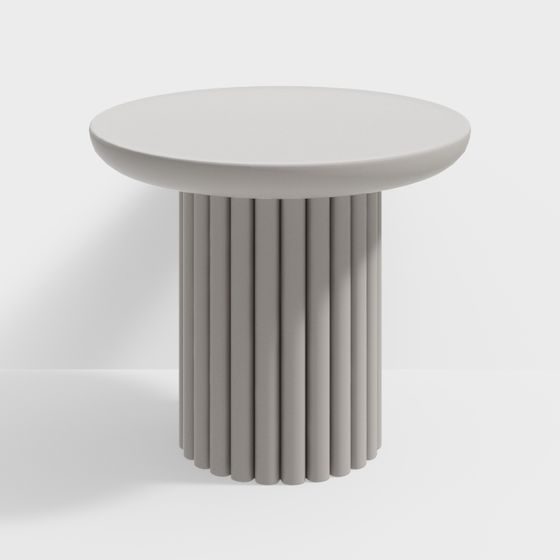 Low-Poly Cylindrical Side Table 3D Model