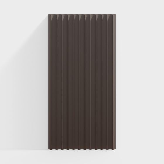 Geometric Low-Polygon Zigzag Wall Panel 3D model