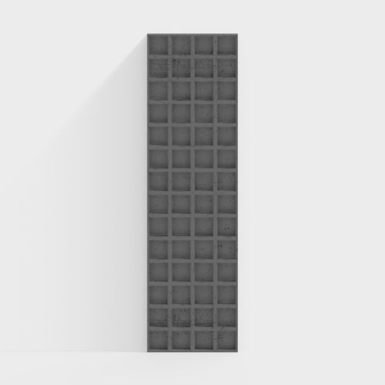 Stylish Concrete Grid Wall 3D model for Creative Projects