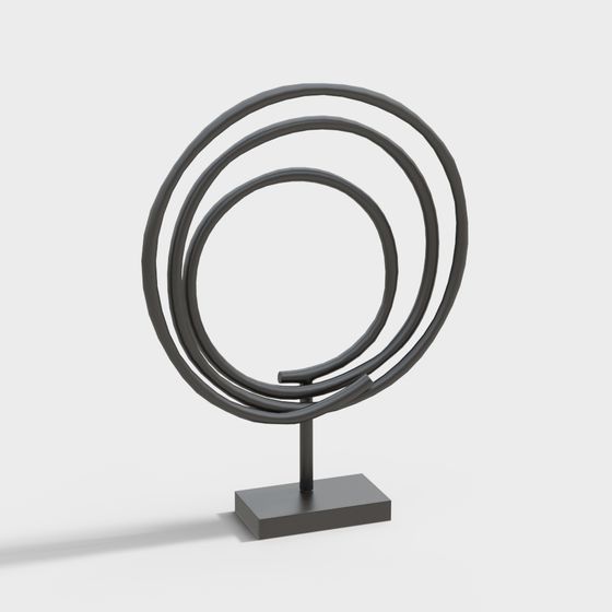 Spiral Dance Low-Poly 3D model