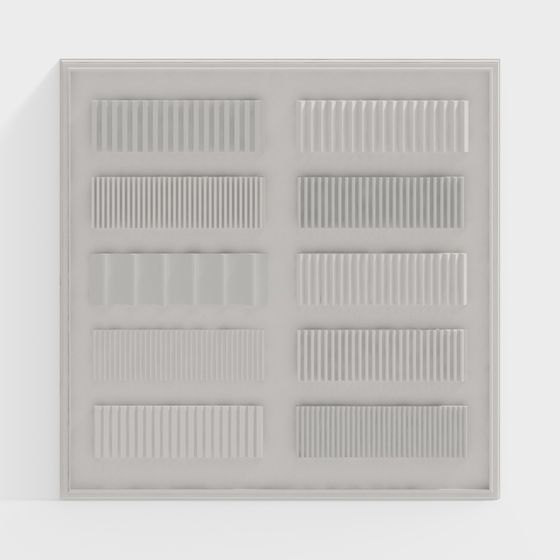 Stripe Decorative Panel 3D model