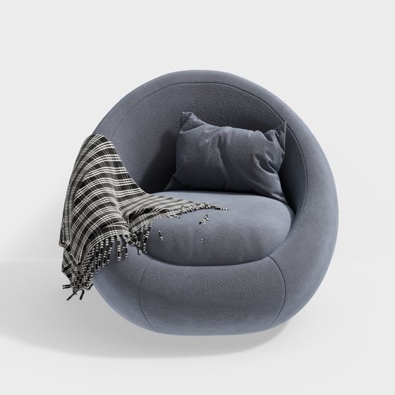 Stylish Low-Poly 3D Armchair Model