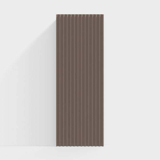 Modern Metal Striped Panel 3D Model