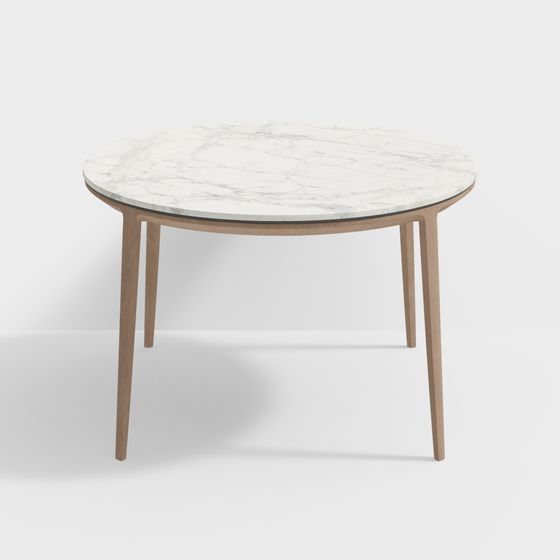 Elegant Round Table 3D model for Modern Interiors