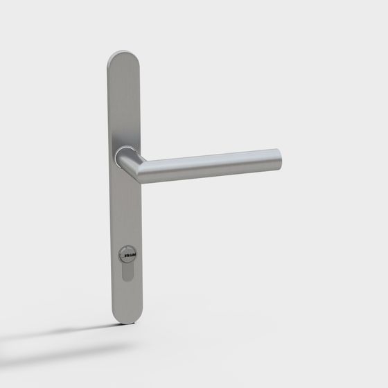 Stylish Gray Door Handle 3D Model