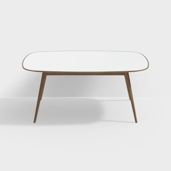 Streamlined Design Table Elegant Streamlined Coffee Table 3D model for Modern Interiors