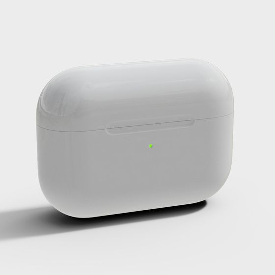 Elegant Wireless Earphone Charging Case 3D model