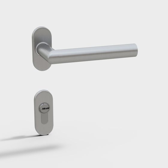 Stylish Low-Poly Door Handle 3D model