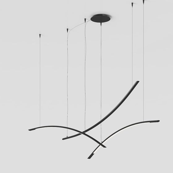 Streamlined Pendant Light 3D model