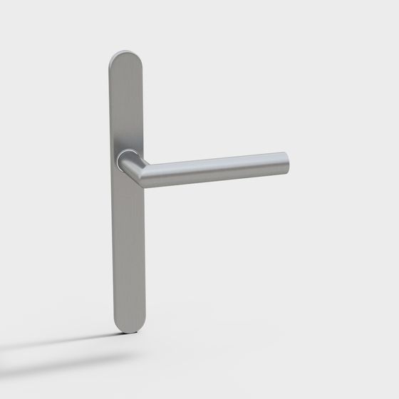Sleek Gray Door Handle 3D Model