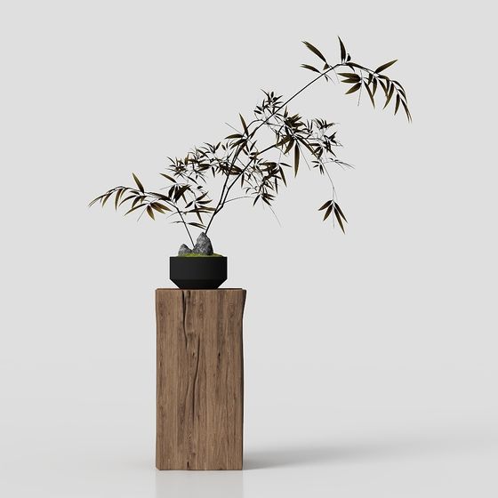 Bamboo Harmony Stand 3D model