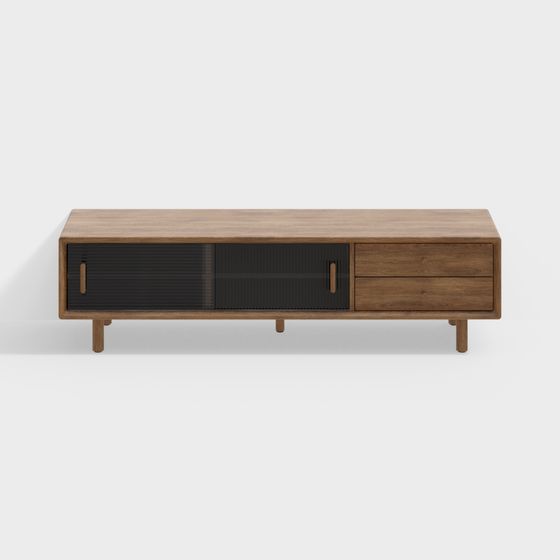 Sleek Scandinavian TV Cabinet 3D model