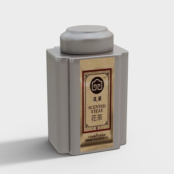 Elegant Scented Tea Canister 3D model
