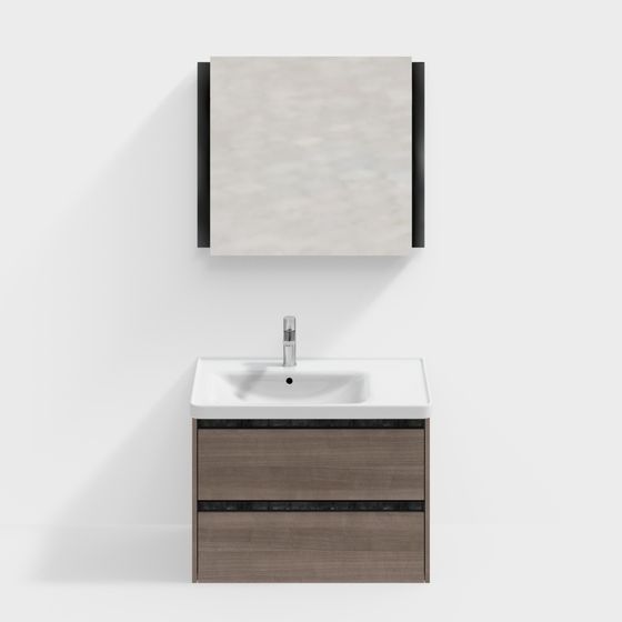 Stylish Bathroom Cabinet 3D model for Creative Spaces