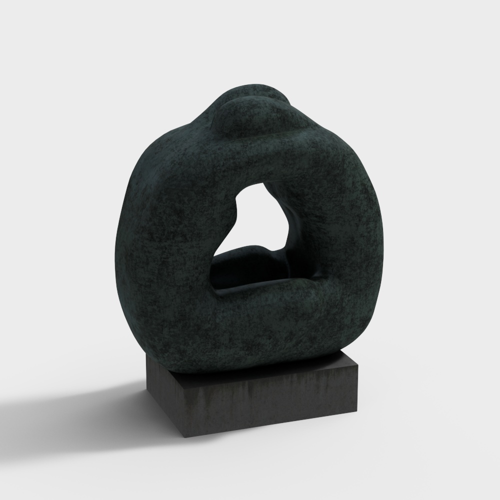 Twisted Ring 3D model - Abstract Art Design